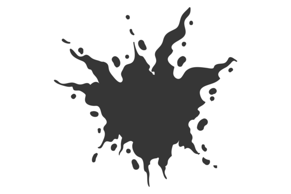 Black Ink Splash Effect: Bold Decorative Moti