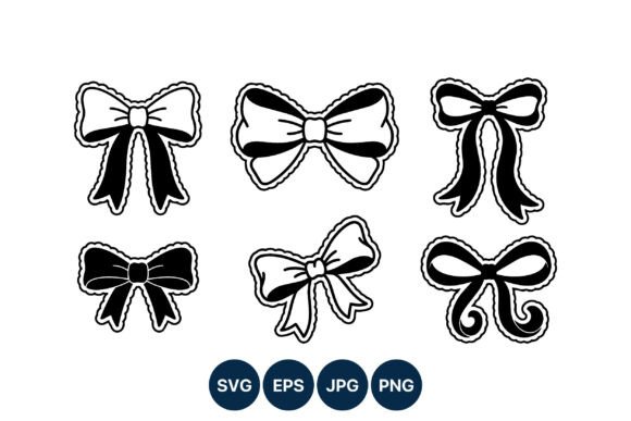 Black White Decorative Bow Collection: A Designer's Toolkit