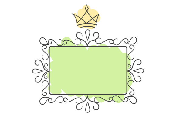 Crown Picture Frame: Decorative Doodle a for Branding
