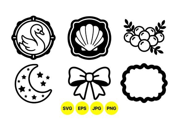 Cute Decorative Icon Svg Pack: Versatile Vector Graphics