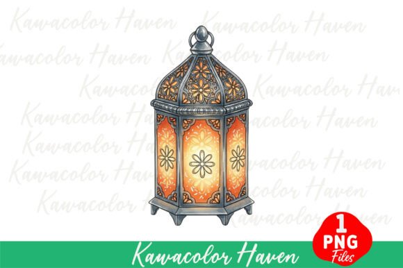 Decorative Lantern with Orange Floral: A Warm Touch for Creative Projects