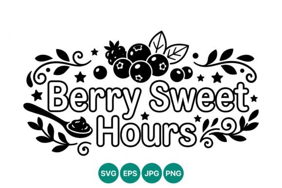 Decorative Text Vector: The Berry Sweet Hours Style