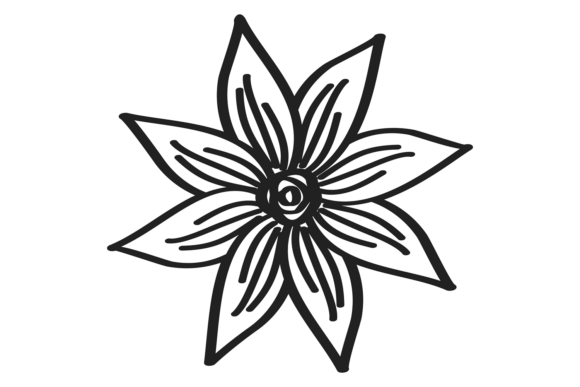 Flower Doodle: Hand Drawn Decorative Blossom Elements