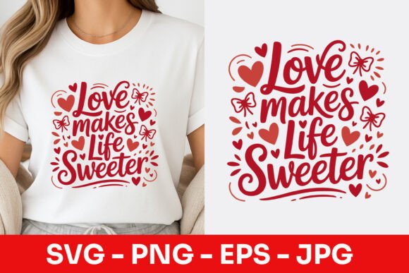 Love Makes Life Sweeter Decorative SVG: A Touch of Whimsy