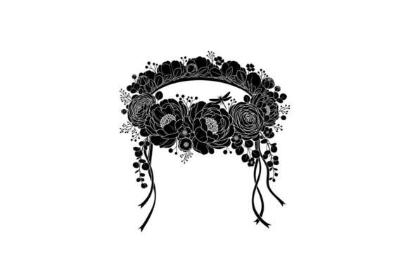 Silhouette of a Decorative Floral Headband: A Modern Essential