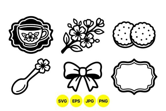 Tea Time Decorative Clipart Set: A Designer's Toolkit