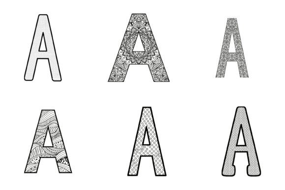 Unleash Your Creativity with a Decorative Letter A Coloring Pages Set