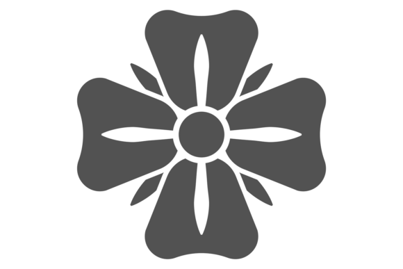 Unveiling the Decorative Flower Silhouette Logo in Black