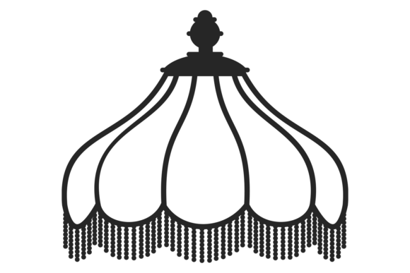 Vintage Lampshade Black Icon: A Decorative Touch of Retro Charm